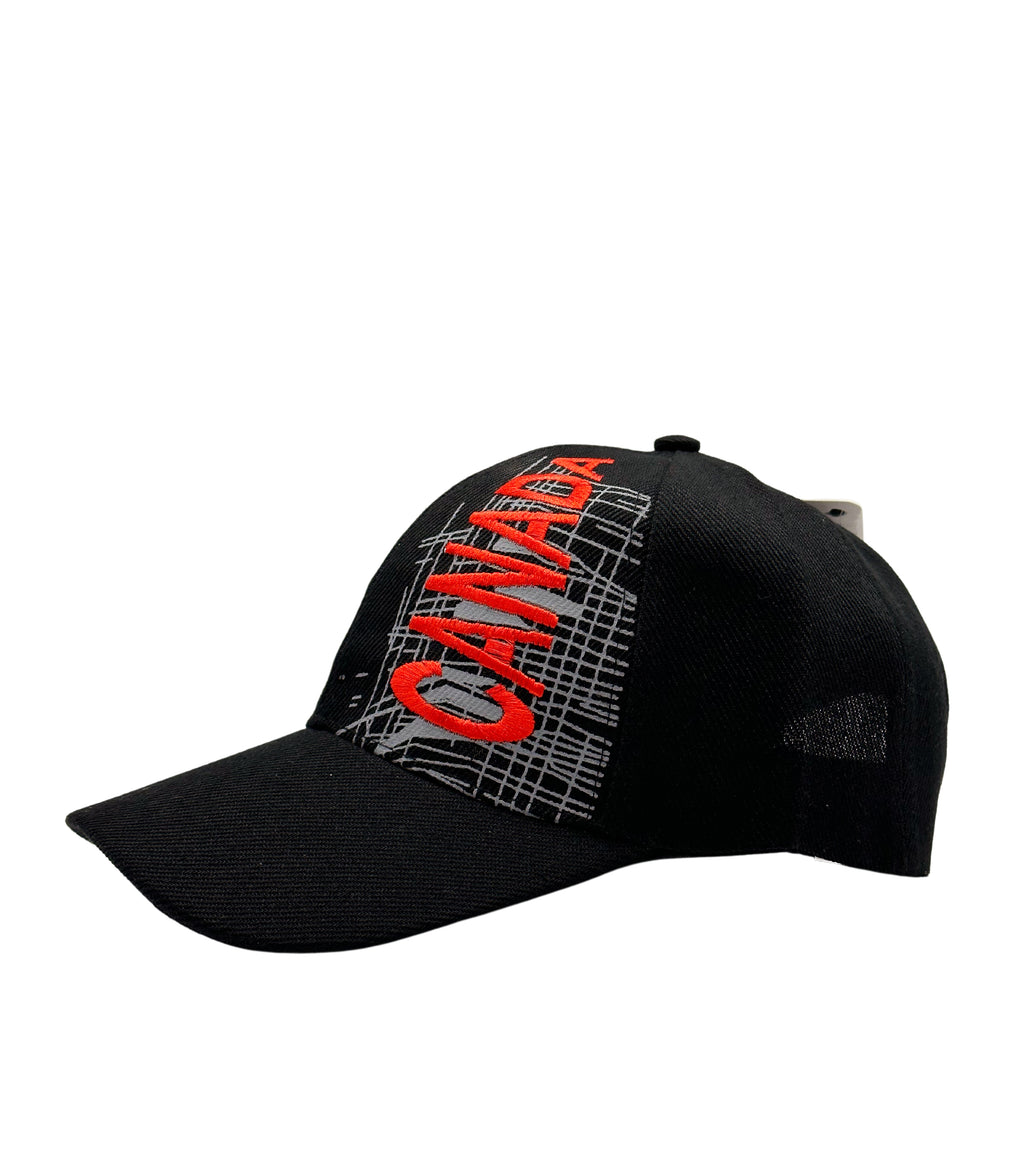 CANADA EMBROIDERED CAP (BLACK)