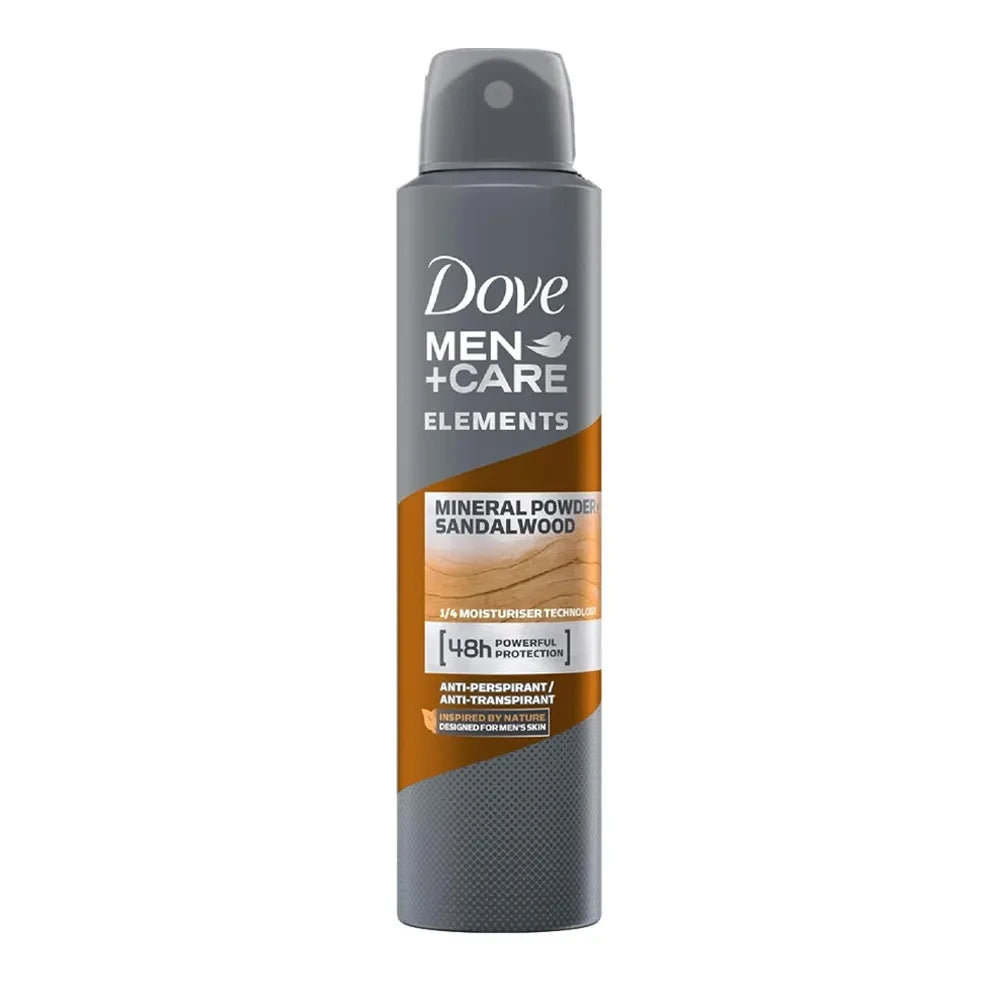 DOVE MEN +CARE 48H ELEMENTS MINERAL POWDER + SANDALWOOD BODY SPRAY