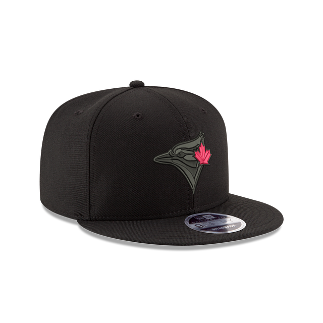 9FIFTY TORONTO BLUE JAYS RED LEAF LOGO ON BLACK SNAPBACK (BLACK)