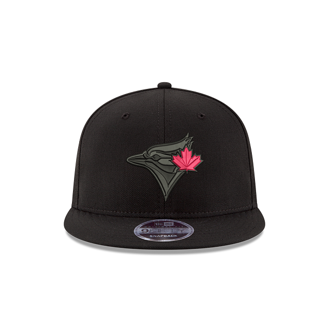 9FIFTY TORONTO BLUE JAYS RED LEAF LOGO ON BLACK SNAPBACK (BLACK)