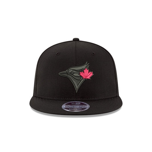 9FIFTY TORONTO BLUE JAYS RED LEAF LOGO ON BLACK SNAPBACK (BLACK)