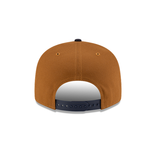 9FIFTY NEW ERA MEN'S MLB NEW YORK YANKEES BROWN/NAVY BLUE SNAPBACK HAT