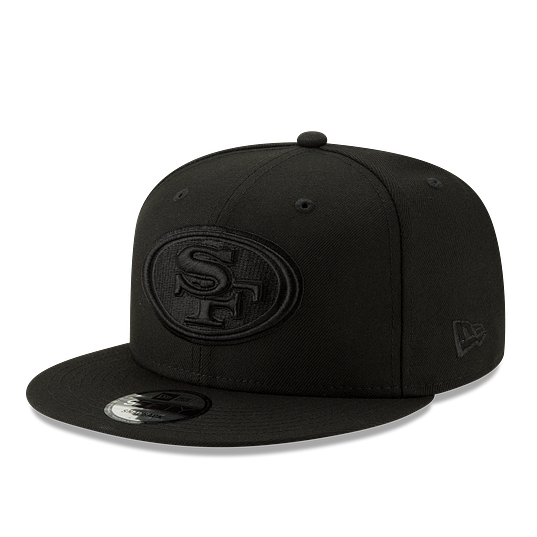 NEW ERA 9FIFTY NFL SAN FRANCISCO 49ERS ALL BLACK SNAPBACK HAT