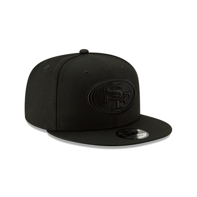 NEW ERA 9FIFTY NFL SAN FRANCISCO 49ERS ALL BLACK SNAPBACK HAT