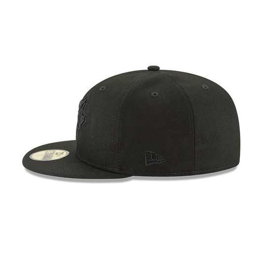 MEN'S TORONTO BLUE JAYS 5950 FITTED BLACK ON BLACK HAT