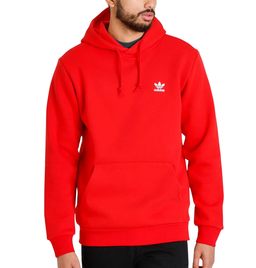 ADIDAS CORE LOGO ESSENTIAL HOODIE (RED)