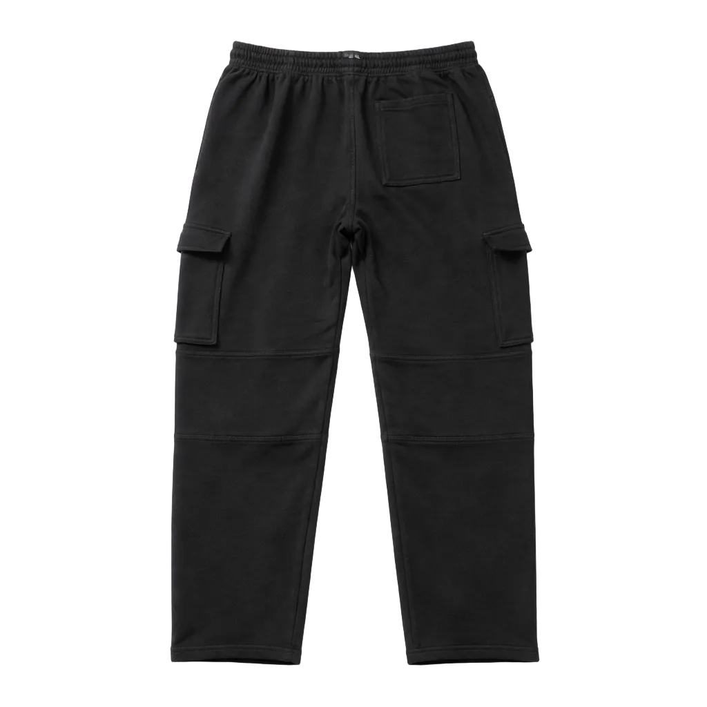 AGILE MEN'S CARGO FLEECE JOGGERS (BLACK)