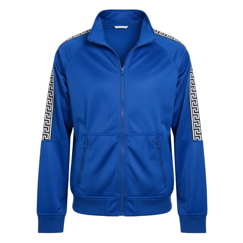 ZERO CALVIN MEN'S ZIP-UP TRACK JACKET (ROYAL BLUE)