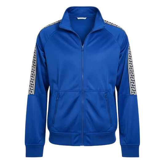 ZERO CALVIN MEN'S ZIP-UP TRACK JACKET (ROYAL BLUE)