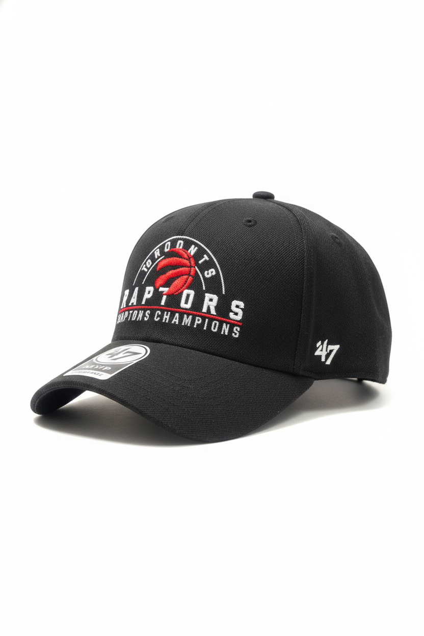 MEN'S '47 NBA TORONTO RAPTORS RED ON BLACK CAP