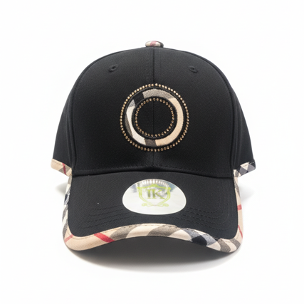 KAVALI MEN'S DESIGNER BLACK ADJUSTABLE VELCRO CAP