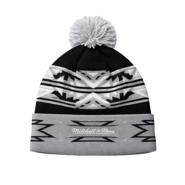 MITCHELL & NESS NBA SAN ANTONIO SPURS BLACK & GREY TOUQUE