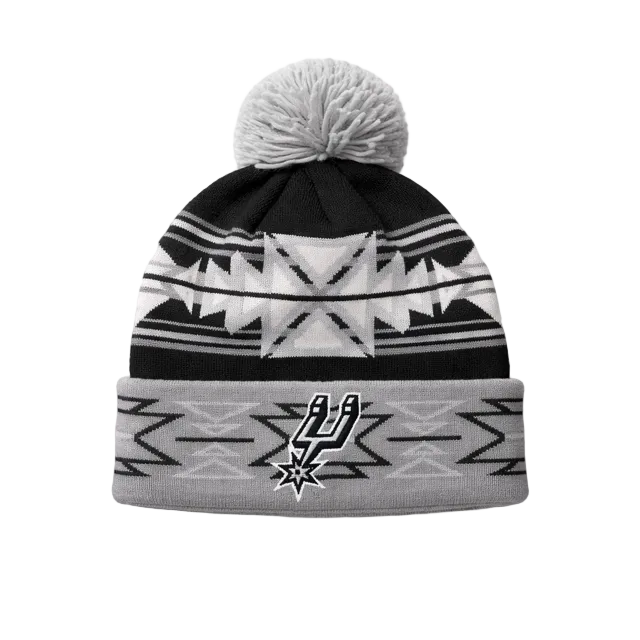 MITCHELL & NESS NBA SAN ANTONIO SPURS BLACK & GREY TOUQUE