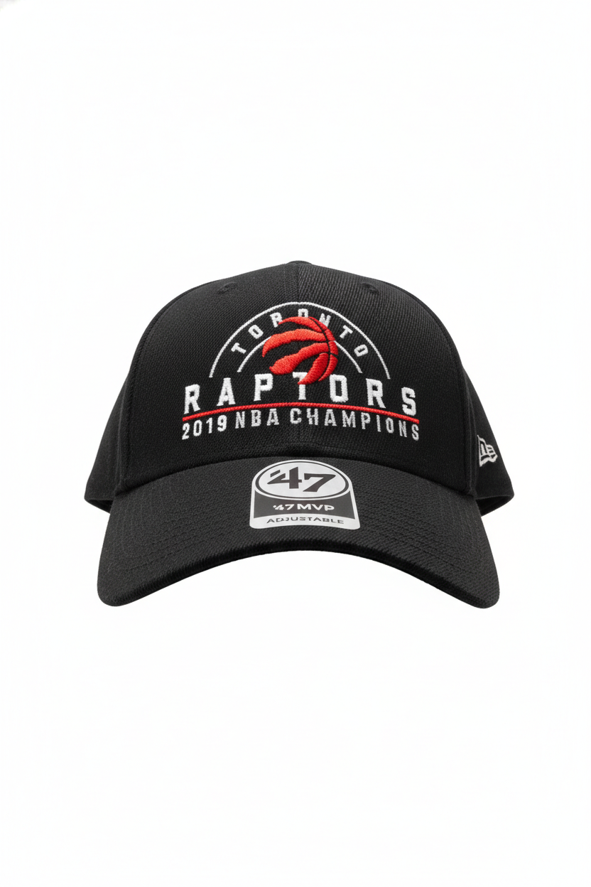 MEN'S '47 NBA TORONTO RAPTORS RED ON BLACK CAP