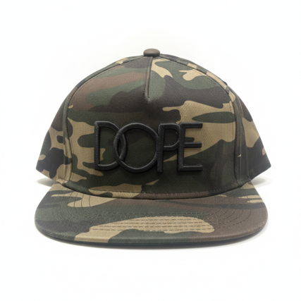 MEN'S DOPE LOGO CAMO SNAPBACK HAT