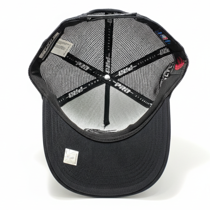 PRO STANDARD NBA TORONTO RAPTORS CLASSIC BLACKOUT WOOL BLEND PRO PINCH TRUCKER SNAPBACK CAP