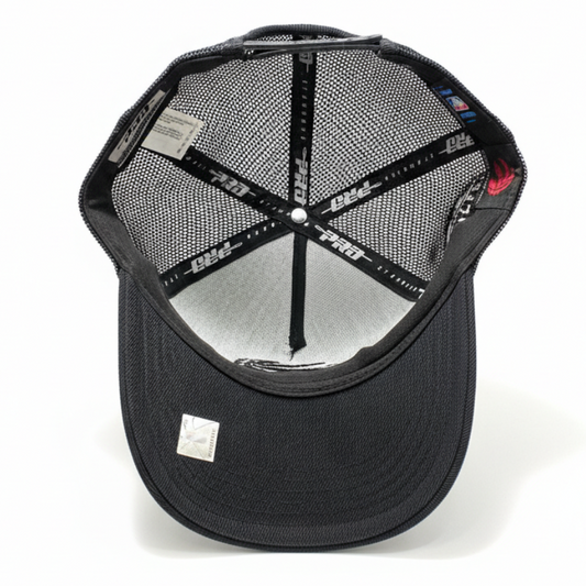 PRO STANDARD NBA TORONTO RAPTORS CLASSIC BLACKOUT WOOL BLEND PRO PINCH TRUCKER SNAPBACK CAP