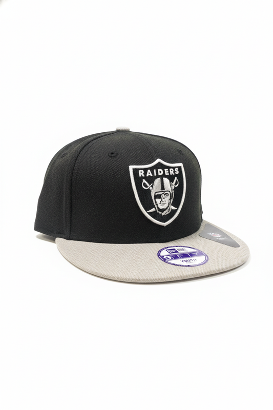 KIDS NEW ERA LAS VEGAS RAIDERS BLACK/GREY SNAPBACK HAT