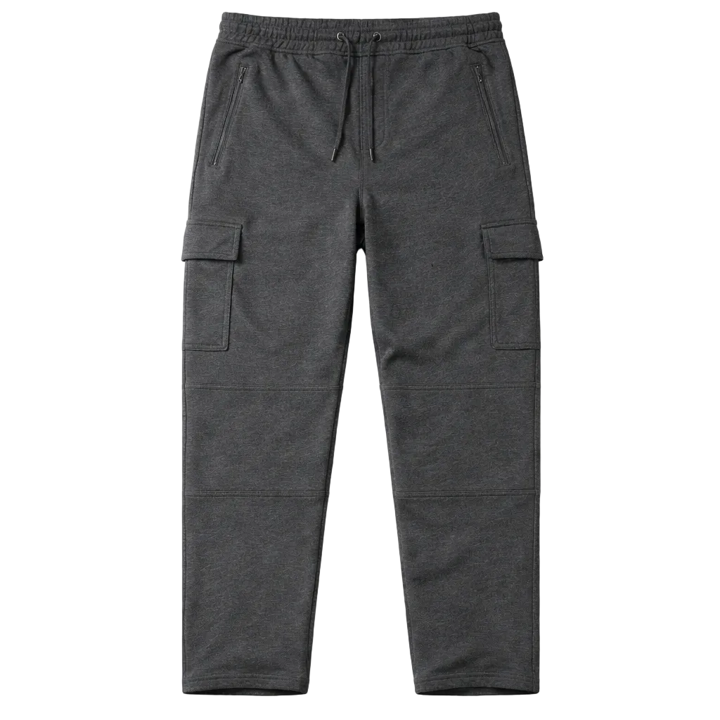 AGILE MEN'S CARGO FLEECE JOGGERS (CHARCOAL)