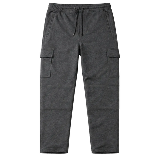 AGILE MEN'S CARGO FLEECE JOGGERS (CHARCOAL)
