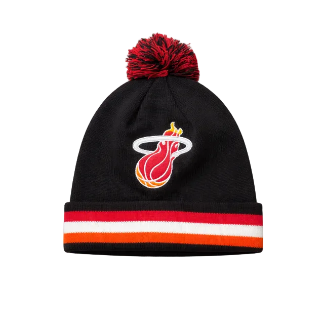 MITCHELL & NESS NBA MIAMI HEAT BLACK TOUQUE