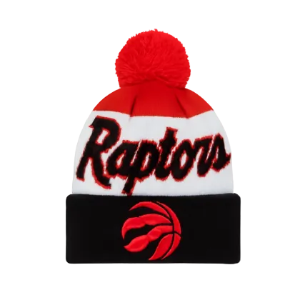 YOUTH KIDS NEW ERA RAPTORS BLACK & RED TOUQUE