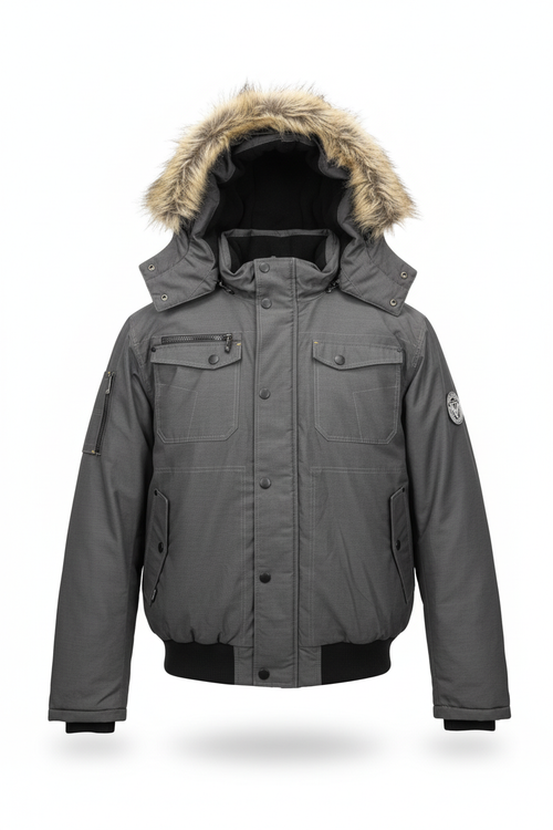 KOLDTEK MEN'S BOMBER WINTER JACKET (GREY)