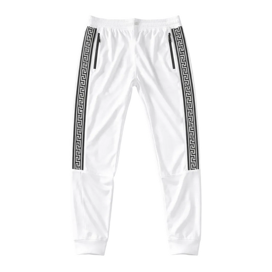 ZERO CALVIN MEN'S DESIGNER TRACK PANTS (WHITE)