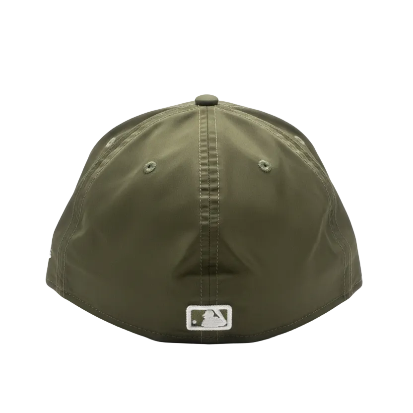MEN'S TORONTO BLUE JAYS 5950 FITTED BLACK/WHITE LOGO ON OLIVE