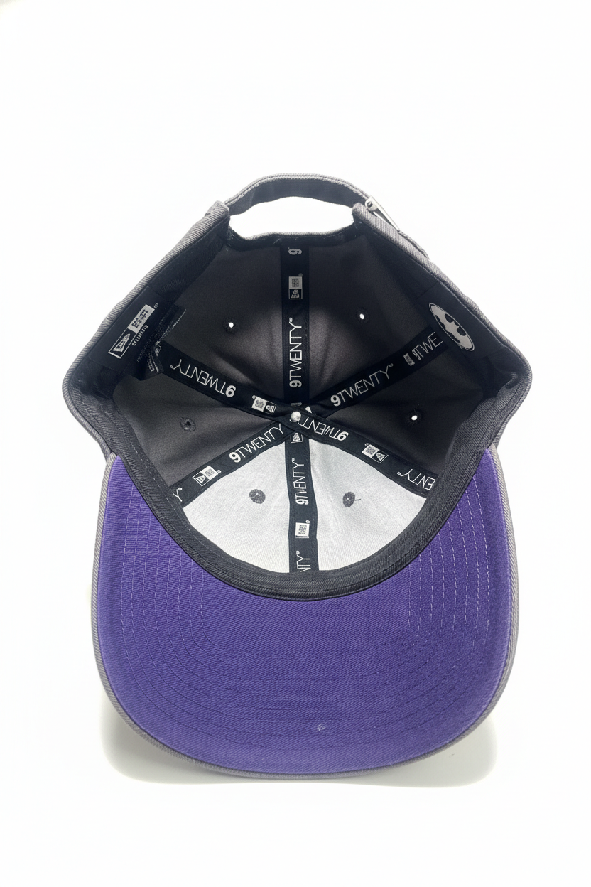 WOMEN'S NEW ERA DC COMICS GREY WITH YELLOW BATMAN LOGO CAP