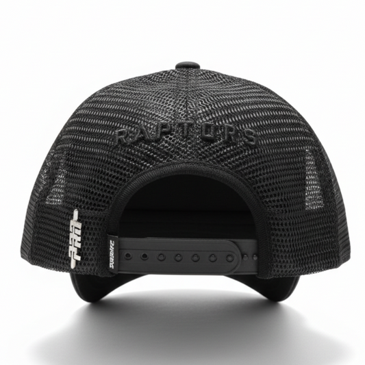 PRO STANDARD NBA TORONTO RAPTORS CLASSIC BLACKOUT WOOL BLEND PRO PINCH TRUCKER SNAPBACK CAP