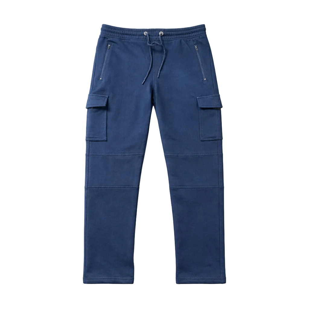 AGILE MEN'S CARGO FLEECE JOGGERS (NAVY BLUE)