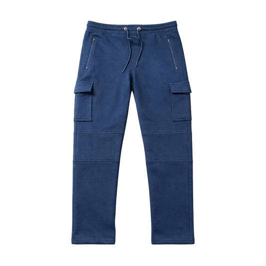 AGILE MEN'S CARGO FLEECE JOGGERS (NAVY BLUE)
