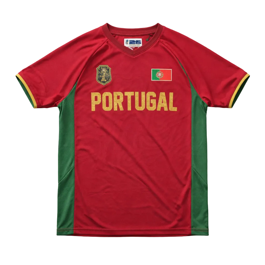 FIFA WORLD CUP 2026 PORTUGAL NATIONAL TEAM UNISEX ADULT MAROON RED SOCCER JERSEY
