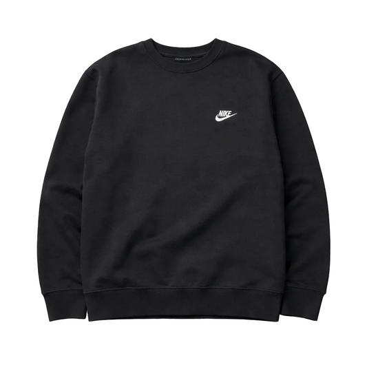 NIKE SCRIPT LOGO EMBROIDED CREWNECK SWEATER (BLACK)