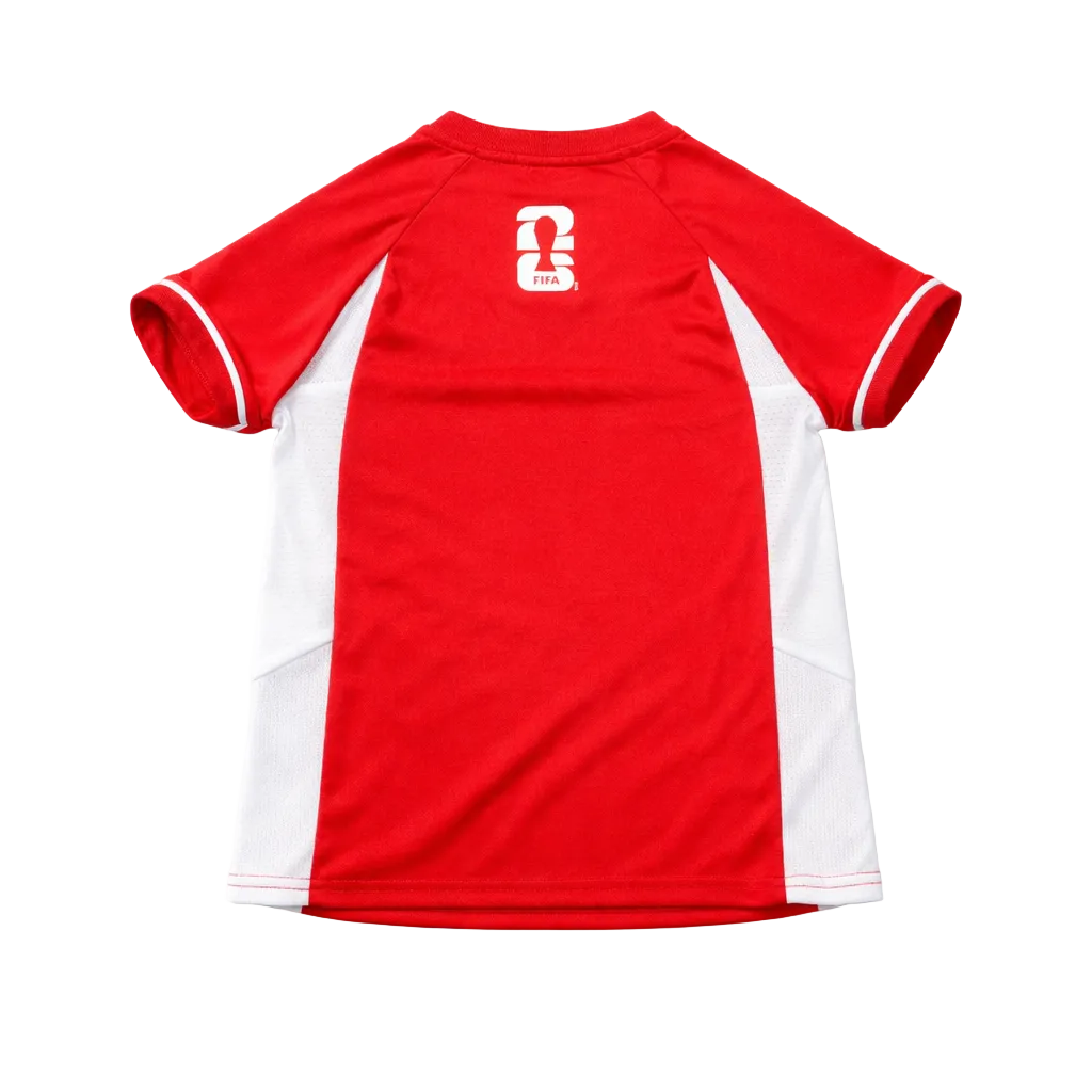 KIDS FIFA WORLD CUP 2026 CANADA NATIONAL TEAM RED SOCCER JERSEY