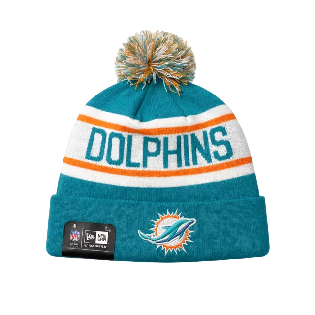 NEW ERA NFL MIAMI DOLPHINS BIGGEST FAN TEAL COLORED TOUQUE