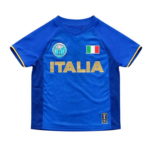 KIDS FIFA WORLD CUP 2026 ITALY NATIONAL TEAM ROYAL BLUE SOCCER JERSEY