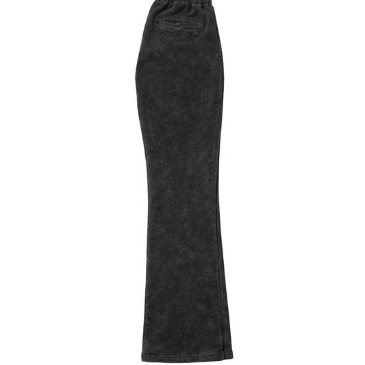 BLEECKER & MERCER MEN'S STAY STRONG BE POSITIVE BLACK FLARED JOGGER