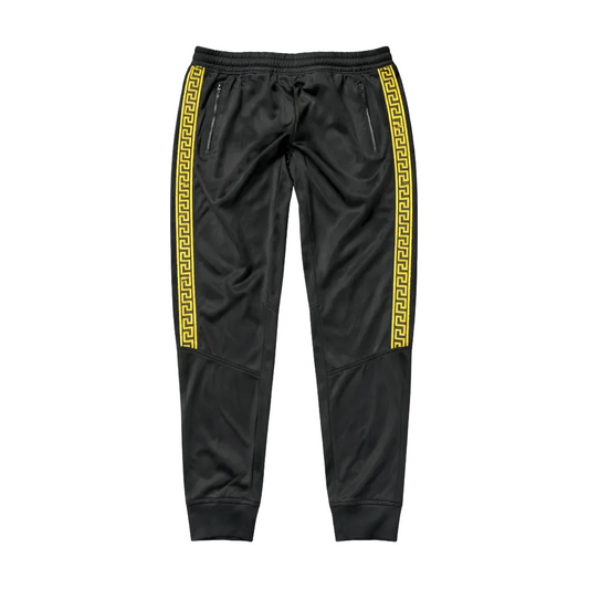 ZERO CALVIN MEN'S DESIGNER TRACK PANTS (BLACK)