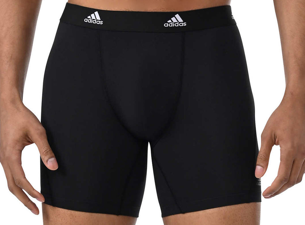 ADIDAS MEN'S ACTIVE MICRO FLEX BOXER BRIEFS (BLACK/GREY)