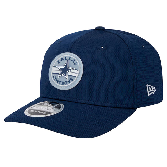 9SEVENTY MEN'S NEW ERA NFL DALLAS COWBOYS NAVY BLUE ADVENTURE PATCHED STRETCH-SNAP ADJUSTABLE HAT