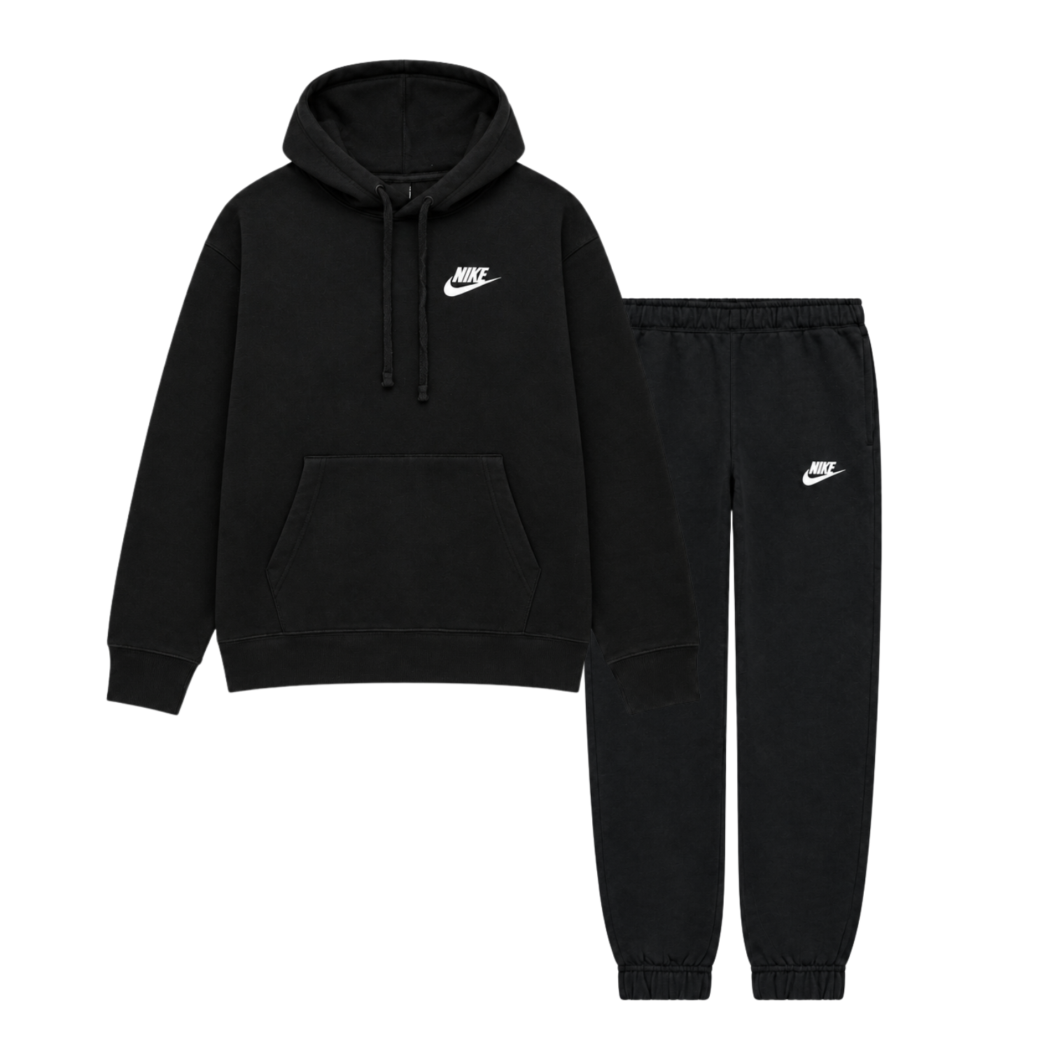 NIKE 2 PIECE SWOOSH LOGO TRACKSET (BLACK)