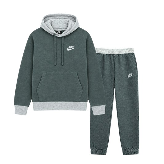 NIKE 2 PIECE SWOOSH LOGO TRACKSET (OLIVE)