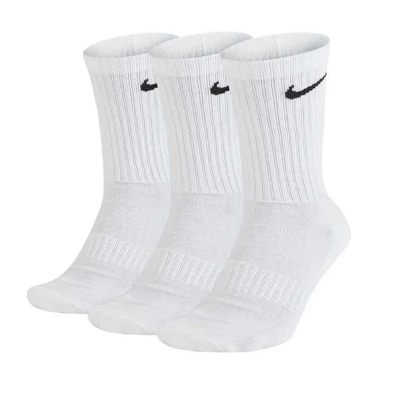 NIKE EVERYDAY CUSHION CREW 3-PACK WHITE TRAINING SOCKS