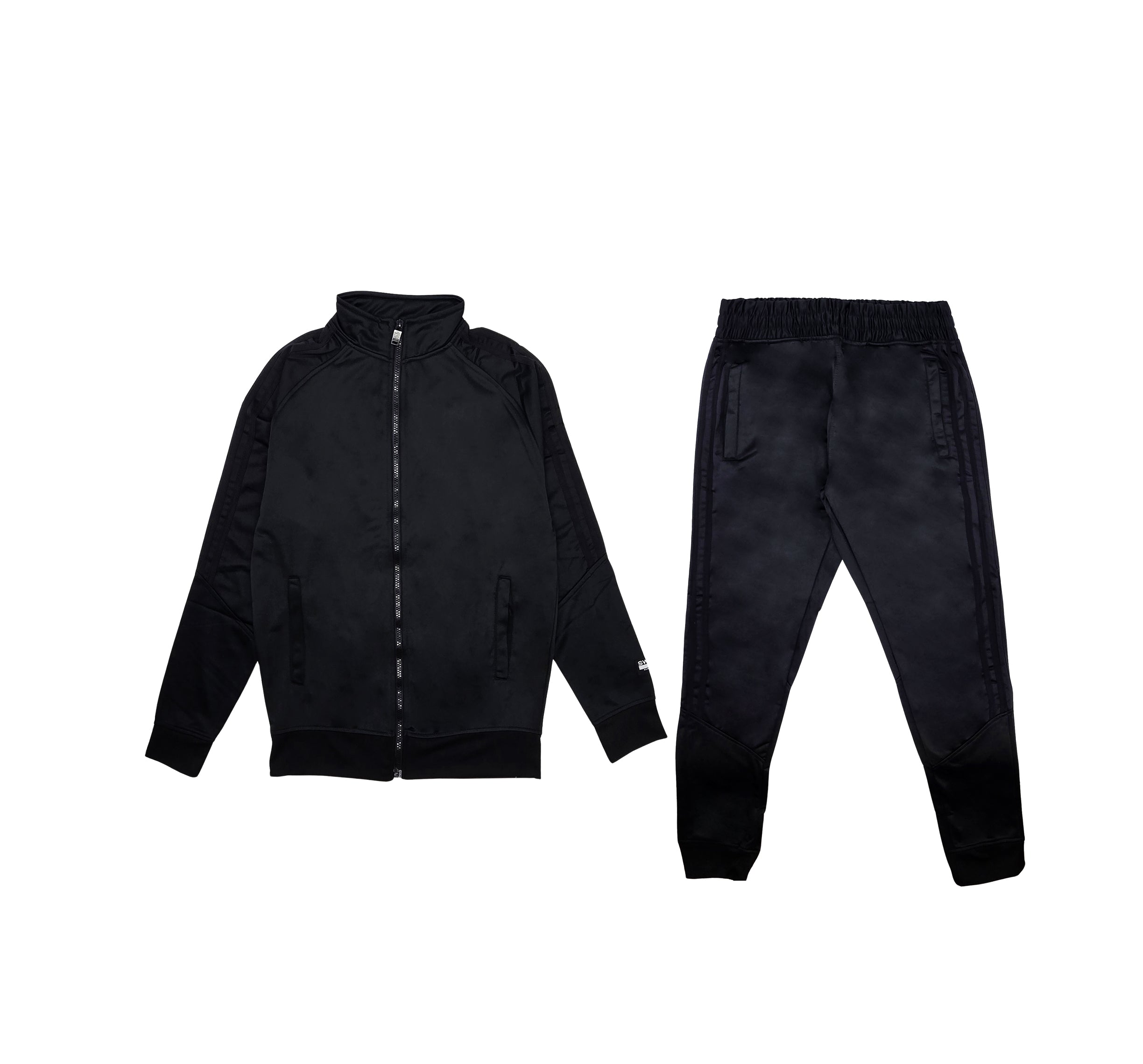 SWITCH MEN'S BASIC SIDE-STRIPES 2-PIECE TRACK SET (BLACK)
