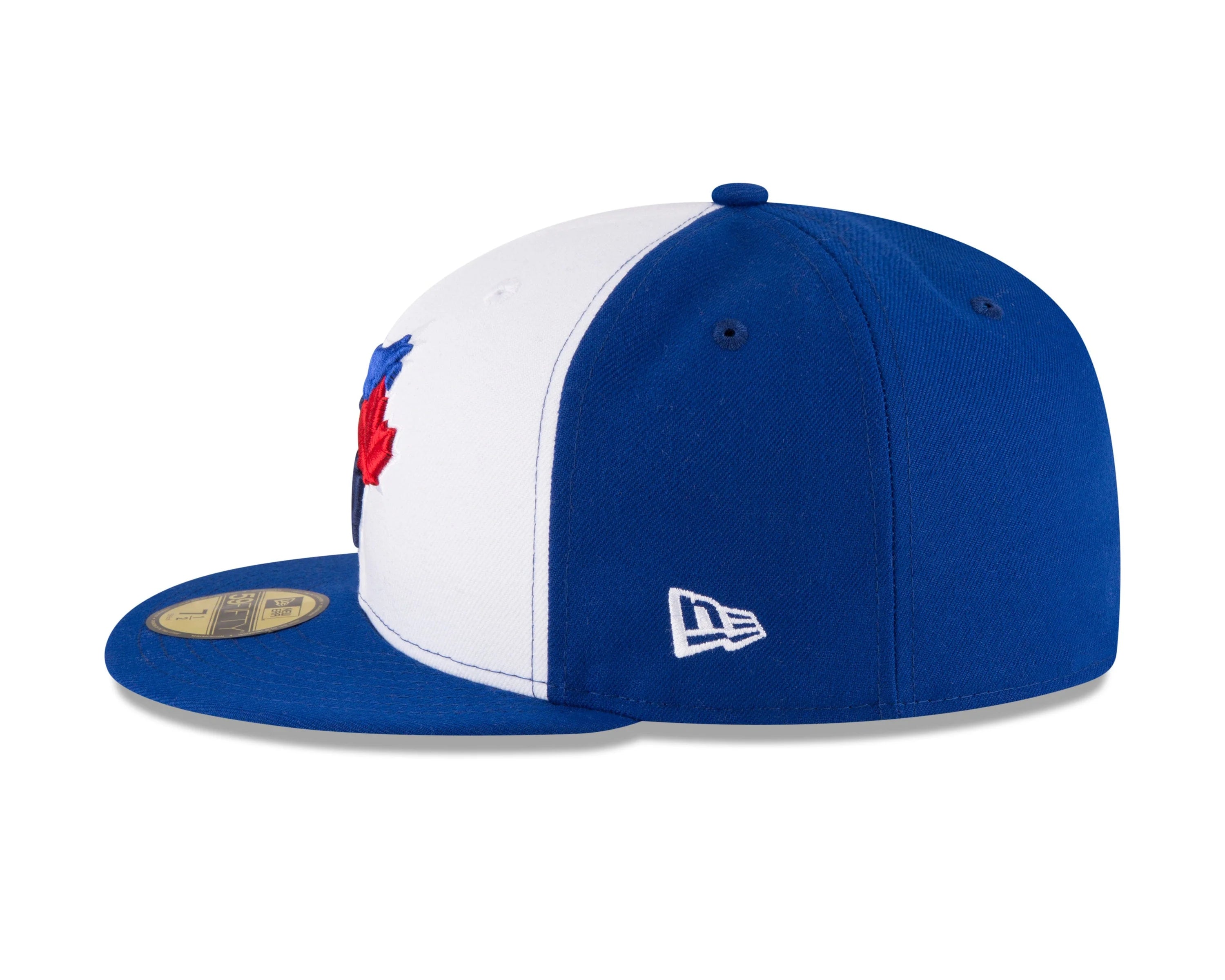 59FIFTY NEW ERA MEN'S MLB TORONTO BLUE JAYS ALTERNATE 3 AUTHENTIC COLLECTION ON-FIELD WHITE/ROYAL BLUE FITTED HAT