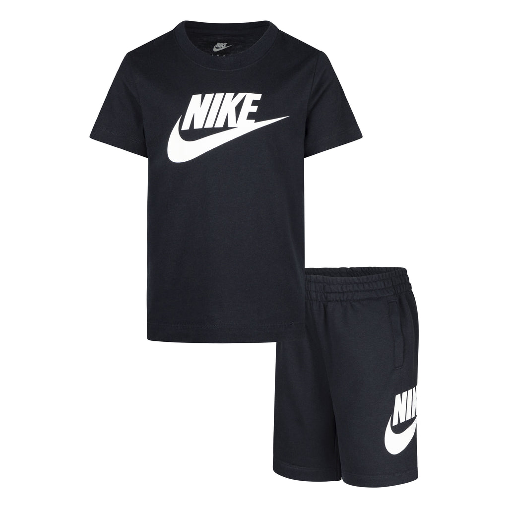 NIKE KIDS CLUB T-SHIRT & SHORTS SET (BLACK SIZE 4-7Y)