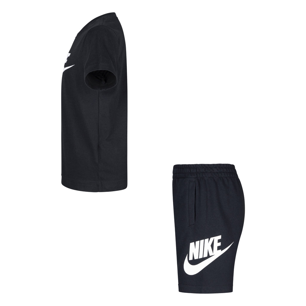 NIKE KIDS CLUB T-SHIRT & SHORTS SET (BLACK SIZE 4-7Y)