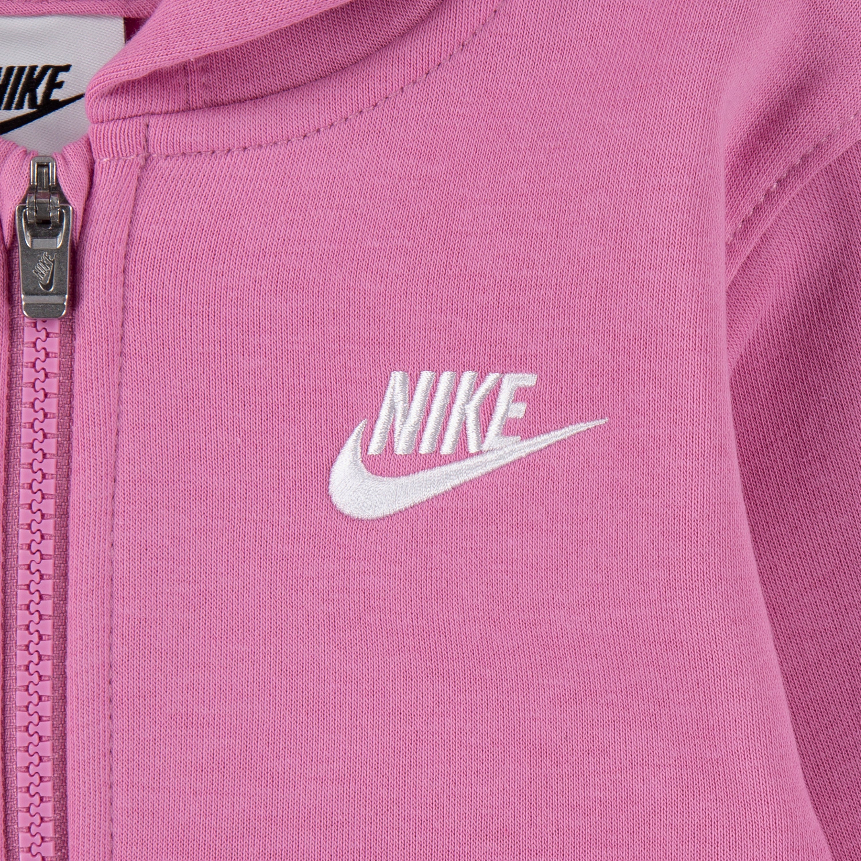 NIKE INFANT GIRLS' FULL-ZIP HOODIE CLUB SET (PINK SIZE 12M-24M)